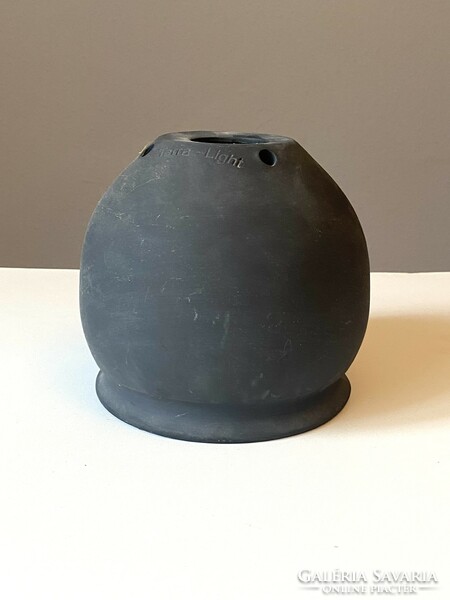 Terra - light matt black ceramic lamp shade