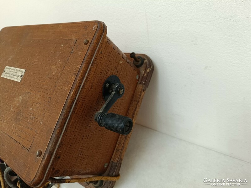 Antique telephone wall-mounted wooden box earphone wooden telephone with earpiece listening starožitný telefón 208 7501