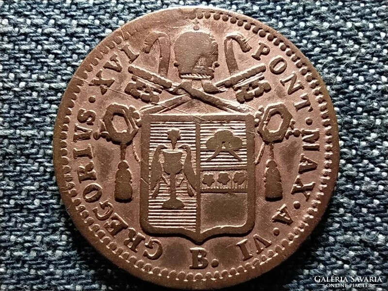 Pápai állam XVI. Gergely 1/2 baiocco 1836 R  (id41818)
