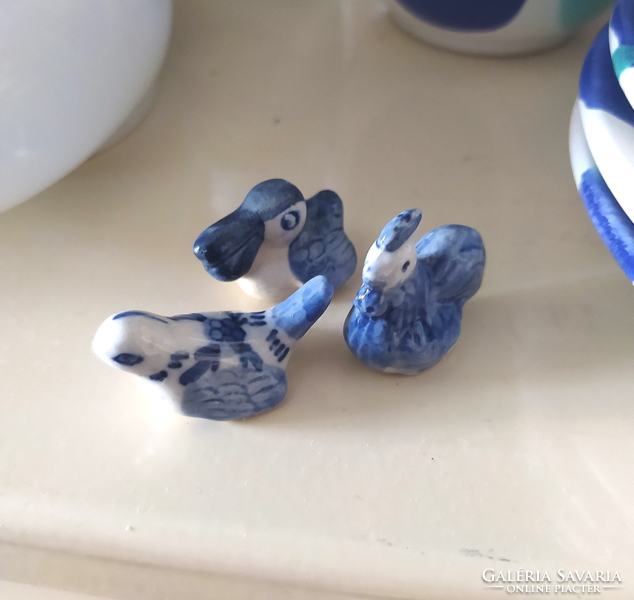 Miniature porcelain little things with wings (3 pcs in one)