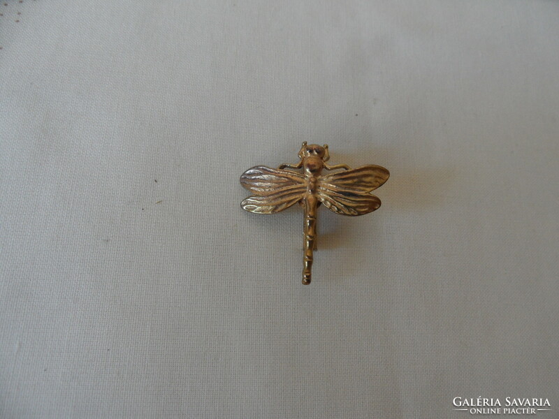 Copper dragonfly brooch