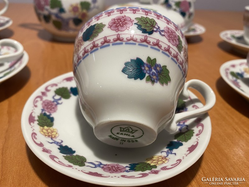 Kahla marked porcelain tea set / coffee set - East German GDR - 1970s - 14 pieces