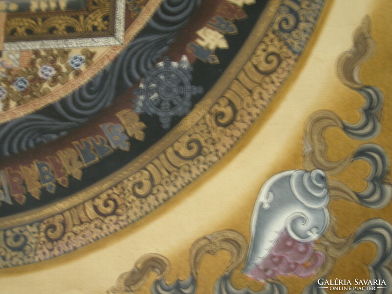 TIBETI BUDDHISTA kézzel festett!  KALACSAKRA MANDALA - Art&Decoration