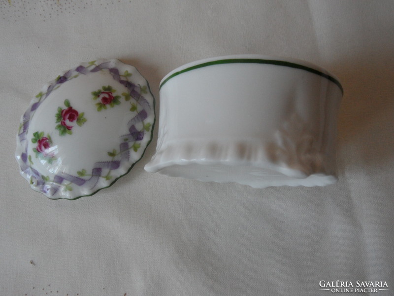 Antique, old porcelain bonbonier, jewelry holder