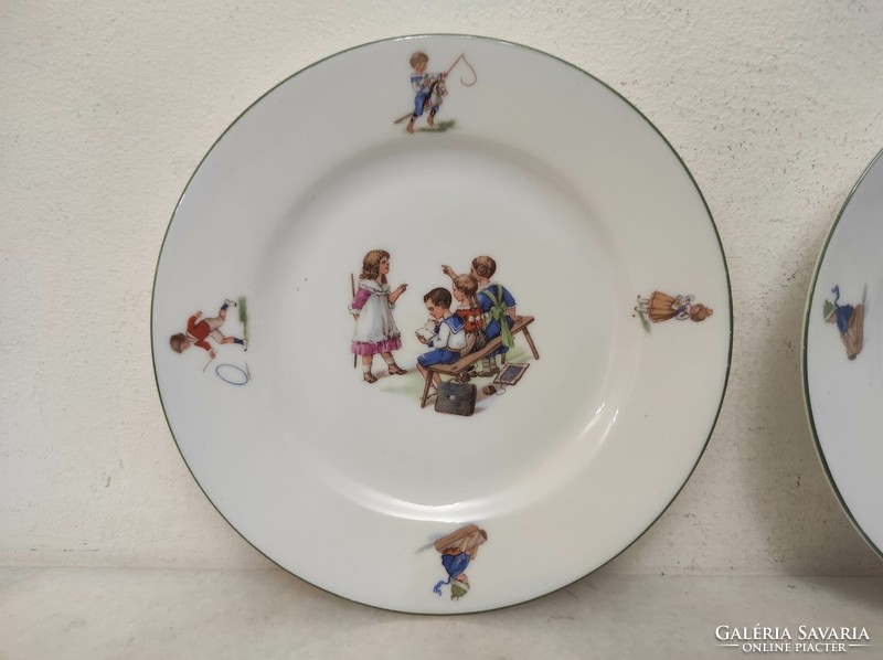 Antik konyhai eszköz gyerek tányér csésze baba játék czechoslovakia victoria porcelán 610 7608