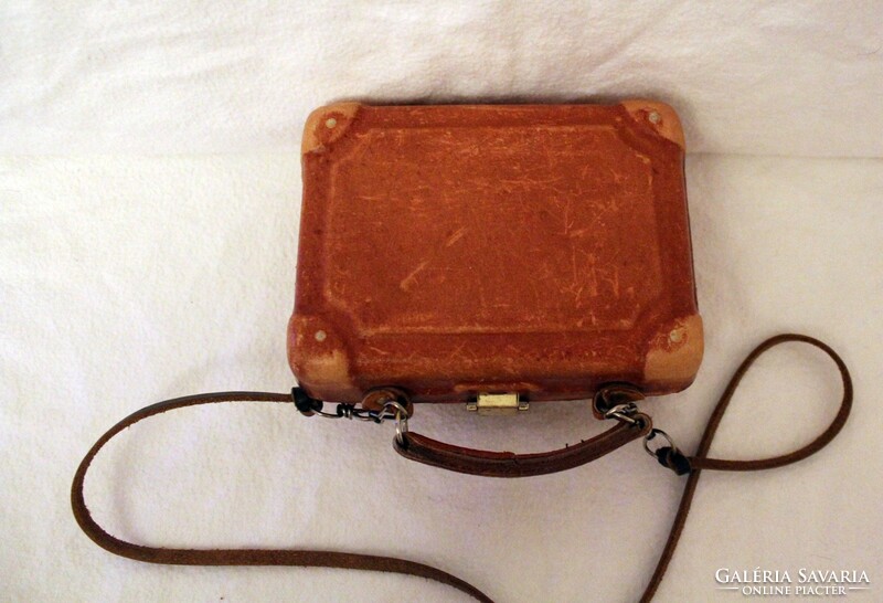 Small leather suitcase