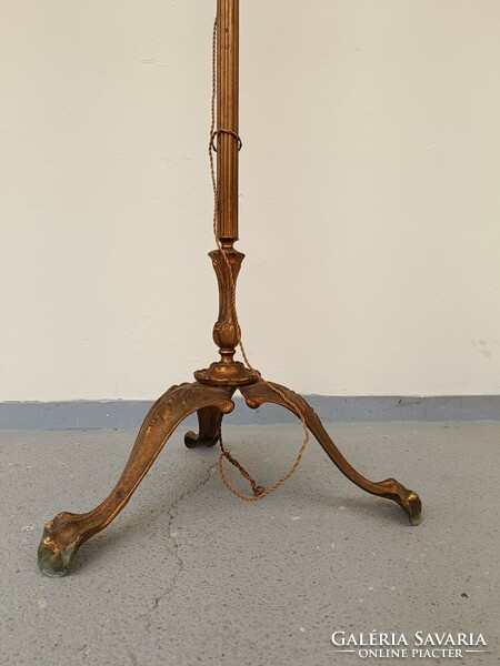 Antique floor lamp patinated copper floor lamp with cast legs 218 7689