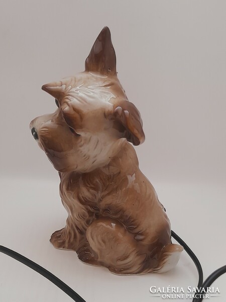 Dog porcelain mood lamp, 22 cm