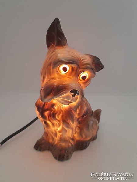 Dog porcelain mood lamp, 22 cm