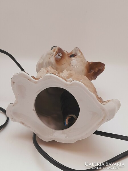 Dog porcelain mood lamp, 22 cm