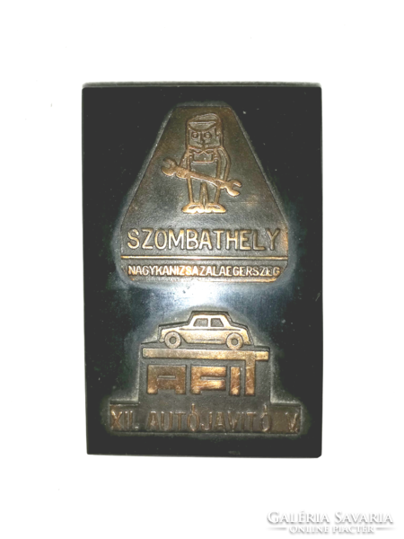 XII. No. Afit car repair company commemorative plaque