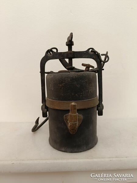 Antique miner's trencher carbide lamp 960 7648