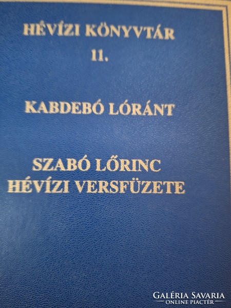 1979 első kiadás! SZABÓ LŐRINC HÉVIZI VERSESFÜZETE-fakszimile!! (KABDEBÓ LÓRÁNT  szerk.)--gyűjtői!!