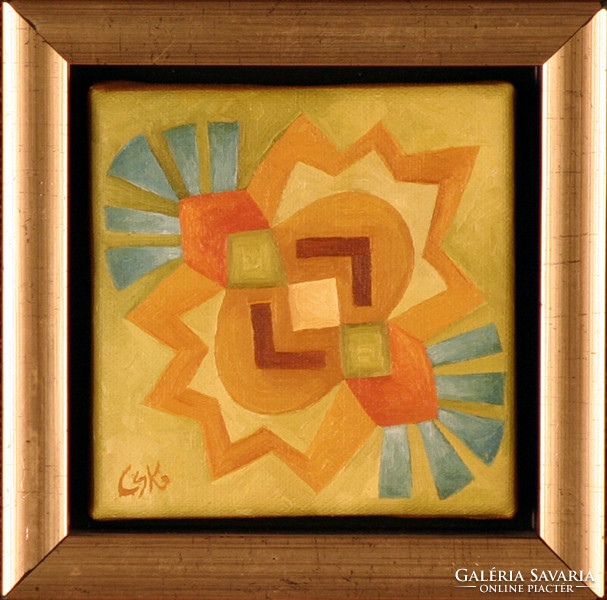 Kriszta Családi: current - with frame 15x15 cm - artwork: 10x10 cm - 209/34