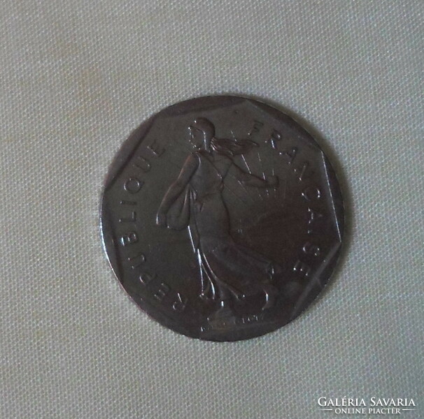 French currency - coin, 2 francs (1981)