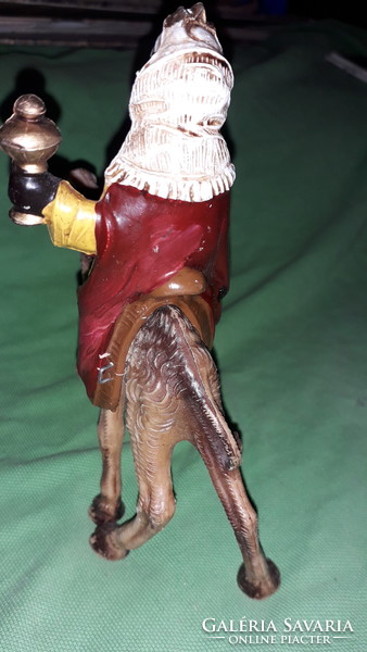 Antik olasz CHROMOPLASTO játék /BETHLEHEM figura BOLDIZSÁR tevén 20cm szép állapotban  képek szerint