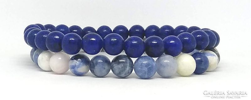 Férfi karkötő lapis lazuli ásvány gyöngyökből 440