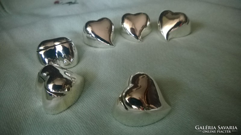 Silver-plated heart-planter-card holder- as a gift, decoration-English quality item.