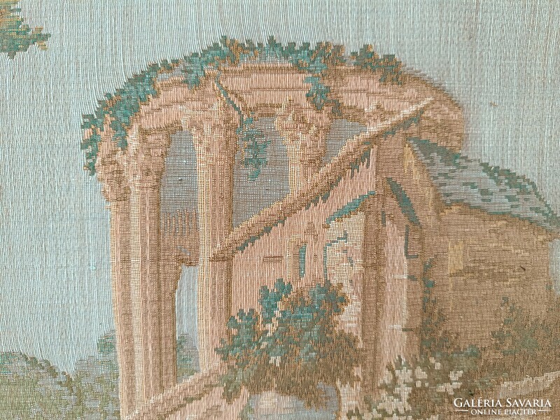 Antique wall tapestry romantic rococo castle park scene wall tapestry 221 7693