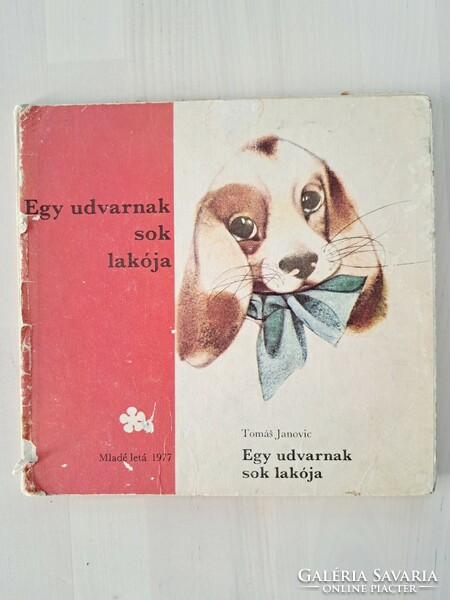 Many residents of a yard - retro storybook with fold-out pages