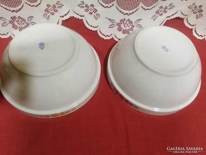 Alföldi porcelain bowls with shield flowers