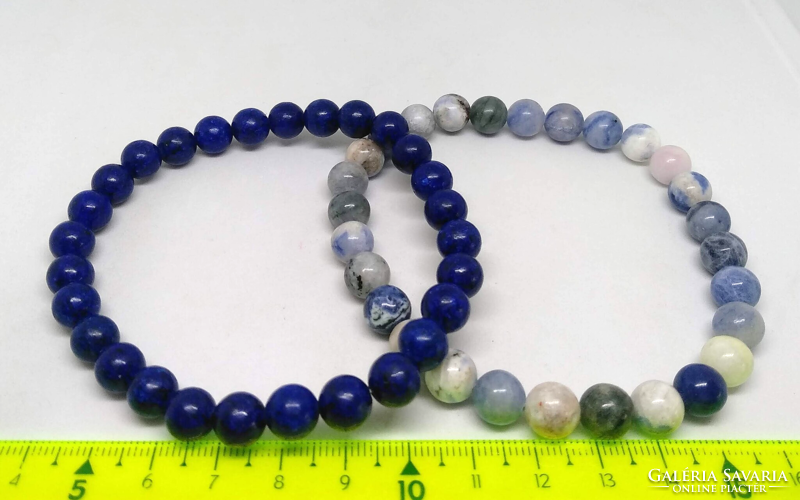 Férfi karkötő lapis lazuli ásvány gyöngyökből 440