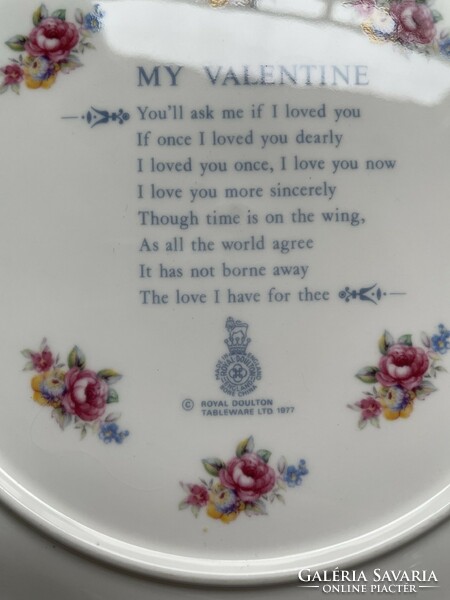 Royal Doulton Christmas, Valentine's Day English porcelain decorative plates, collector's items, 1976-77-78
