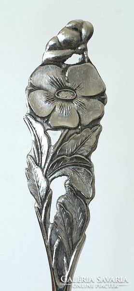 Art Nouveau, silver-plated, large-sized whipped cream spoon