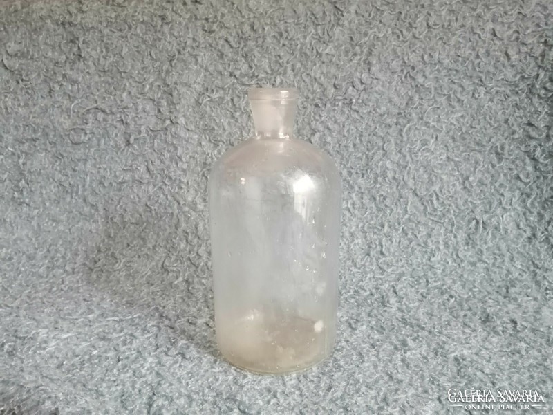Antik gyógyszeres üveg patika üveg palack 21,5 cm (6/d)
