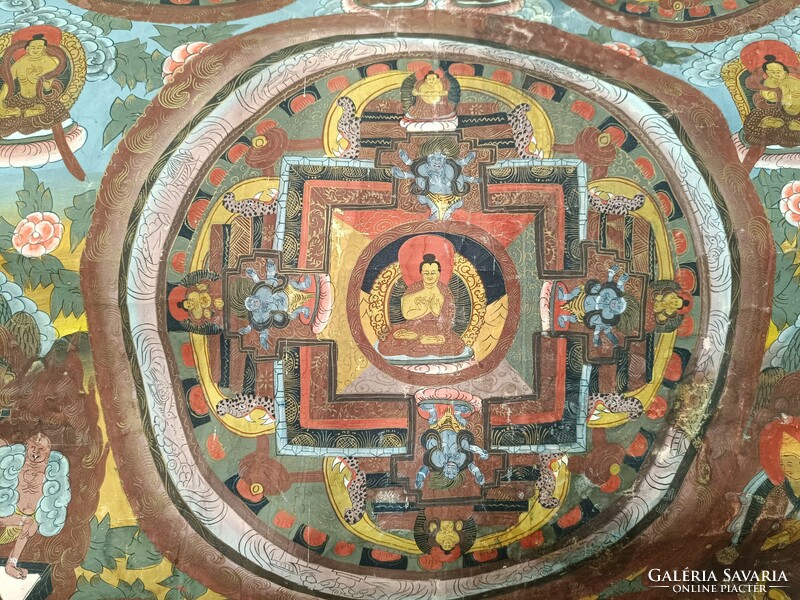 Antique Tibetan Buddhist large size multi-dwelling thanka tibet buddha buddhism 980 7669