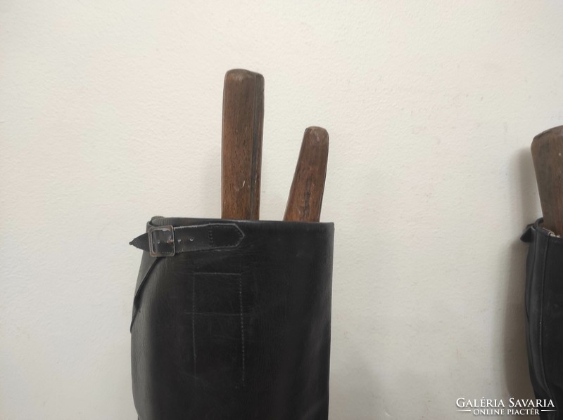 Antik bőr férfi csizma 43 as méret benne merevítő kaptafa DEKORÁCIÓ 493 7544