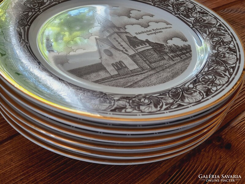 Tatabánya decorative plates, 6 in one, decobex