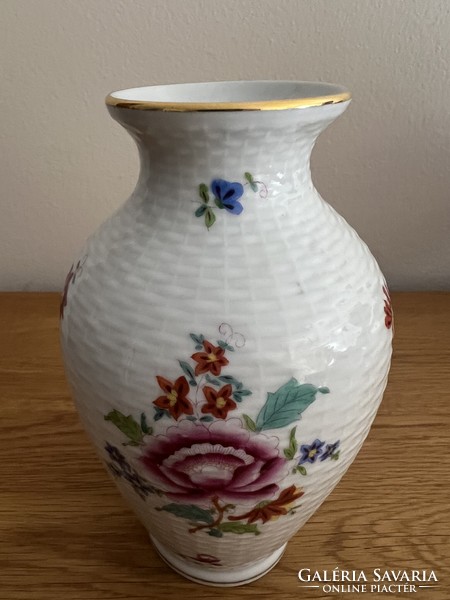 Herend basket pattern vase