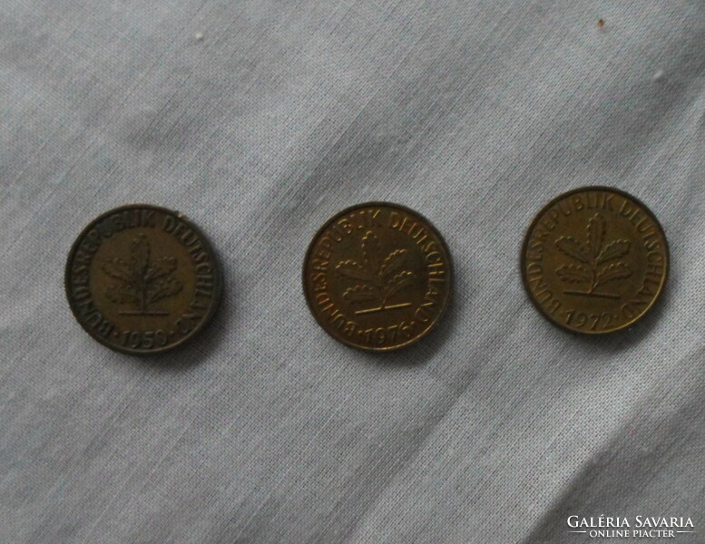 Német pénz – érme, 5 Pfennig (J, Hamburg)