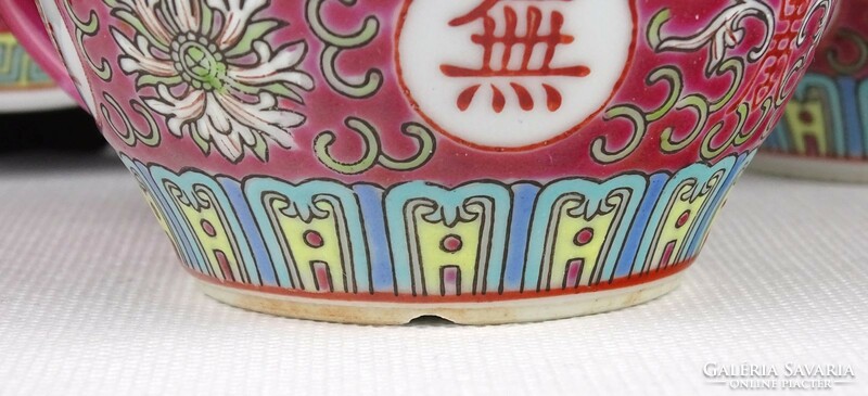 1O180 Jelzett 6 személyes kínai porcelán teáskészlet