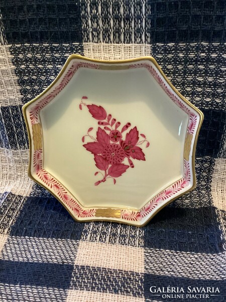 Herendi porcelán jelzett Apponyi mintás tálka