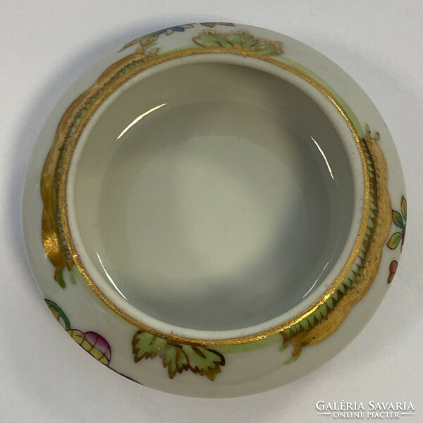 Antique porcelain bonbonier with Victoria pattern from Herend