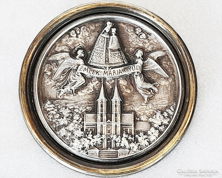 Antique (silver?) Máriagyód memorial wall plaque