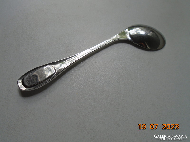 Mouse with roller skates with porcelain insert, antique baby feeding spoon wmf cromargan marked