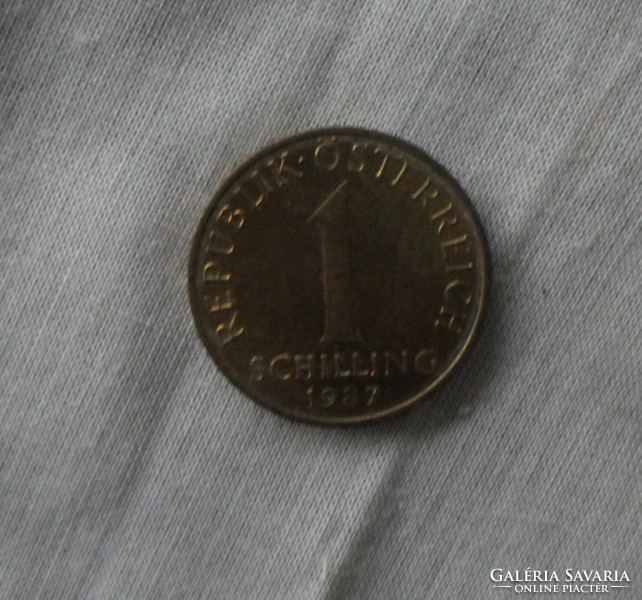 Austrian money - coin, 1 schilling (Austria, 1987)
