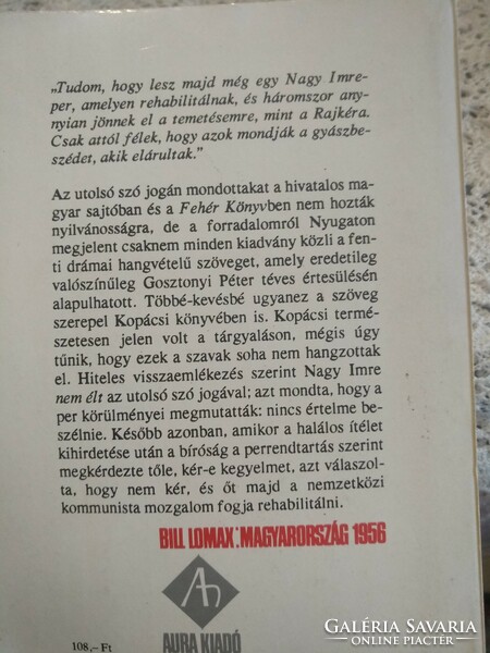 Bill Lomax: Magyarország 1956., Alkudható