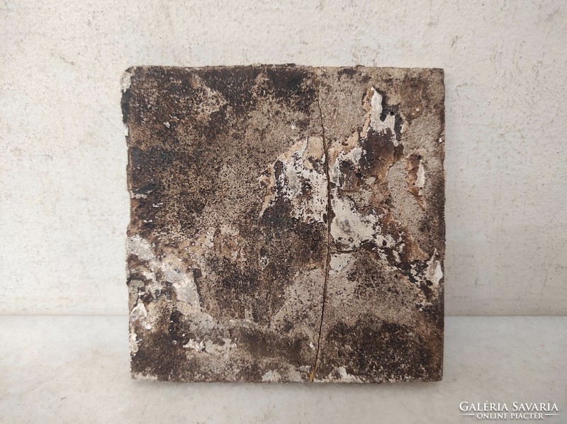 Antique delft tile 18th century brown building motif delft broken glued 572 7534
