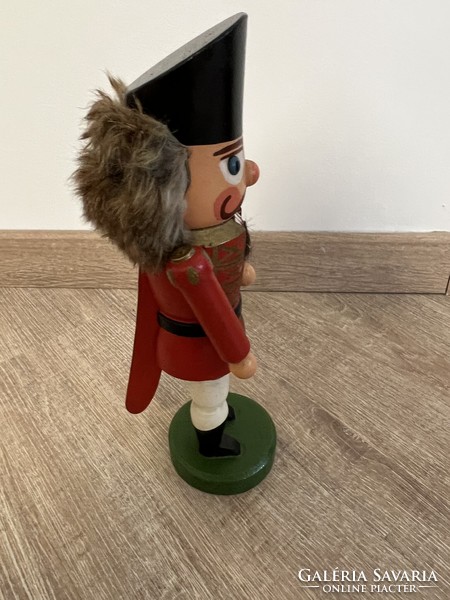 Old nutcracker soldier hussar wooden Christmas tree ornament Christmas decoration