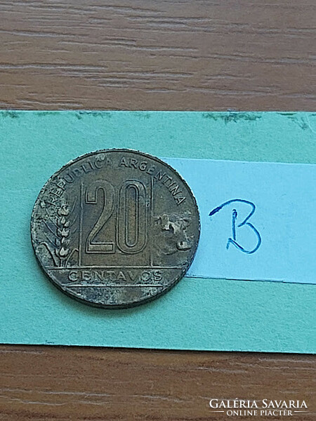 Argentina 20 centavos 1949 aluminum bronze #b