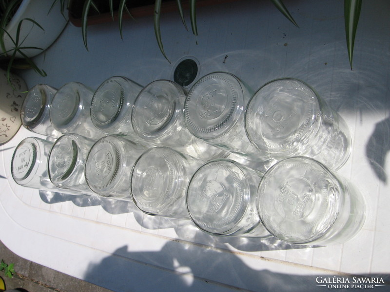 12 Pcs retro kgst canning, frosted glass, decorative, candle holder