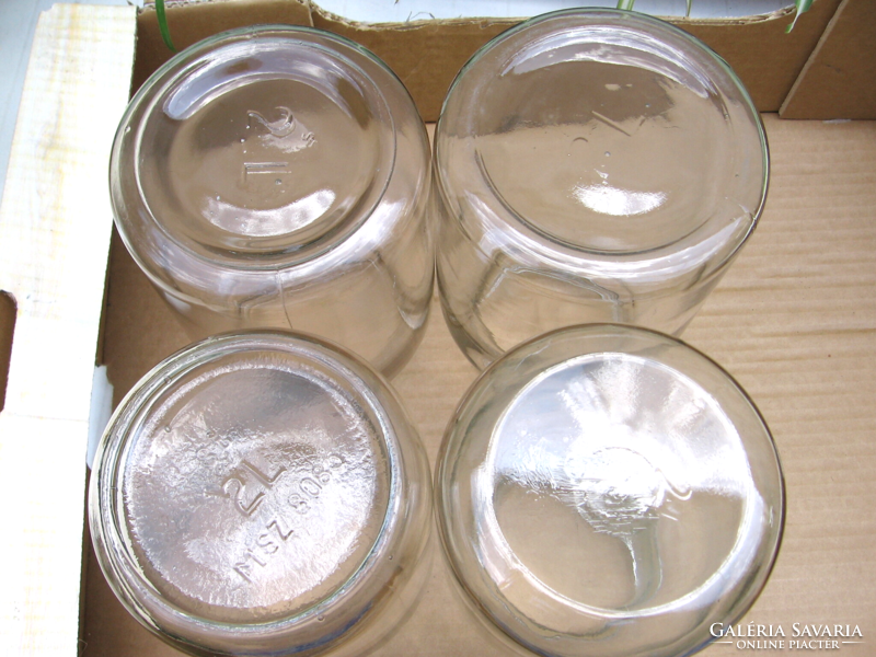 4 old 2-liter canning, dunst glass packages