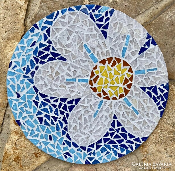 Glass mosaic floral mandala wall picture unique design handmade home decoration