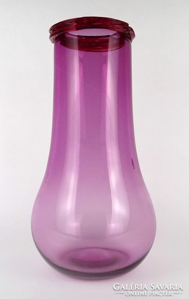 1O244 Nagyméretű Murano Palladio fújt üveg váza 33.5 cm