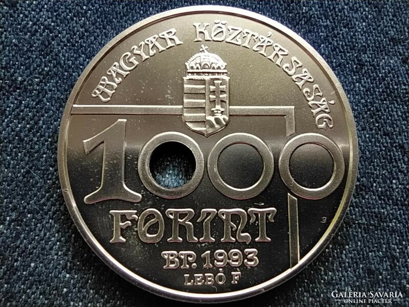 1994-es Labdarúgó VB USA .925 ezüst 1000 Forint 1993 BP BU (id62982)
