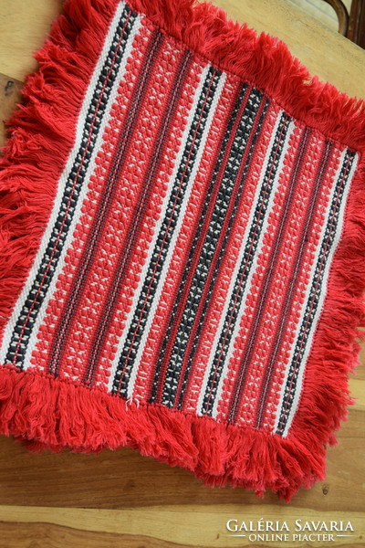 Old folk traditional woven napkin set 3 pcs 43 x 41 cm